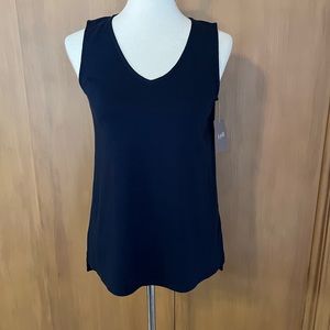 JJill XS NAVY BLUE Pima v-neck tank, new with tags